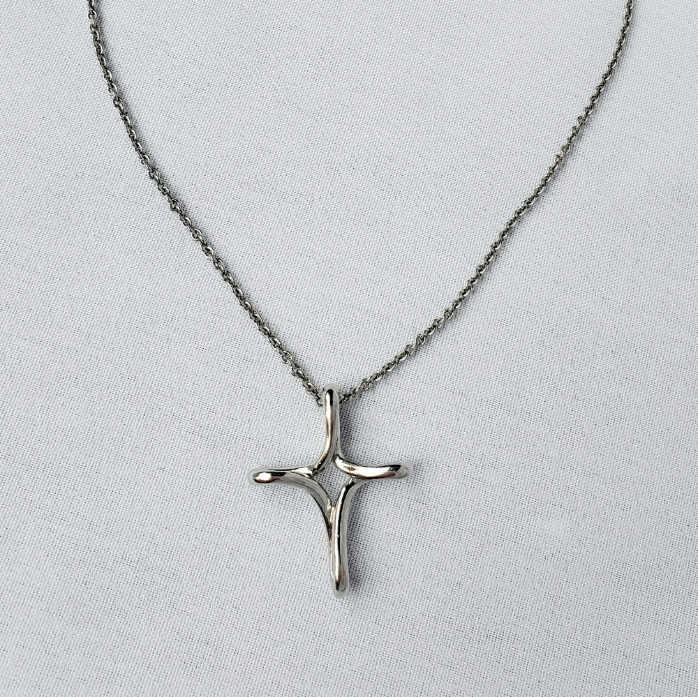Cookie Lee Silver Cross Necklace